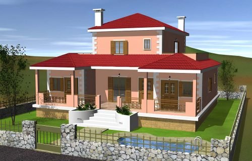 Construction proposal of a two storey property in Kefalonia - property id 2078