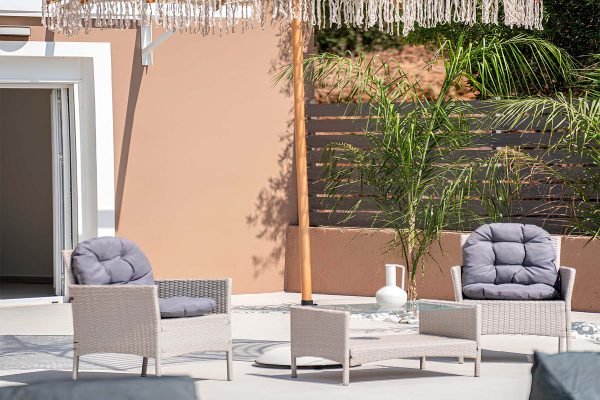 view of the pool area of the villa in Pessada - property id 2123