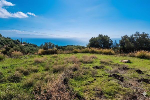 view of the fenced parcel in Vlachata - property id 3349