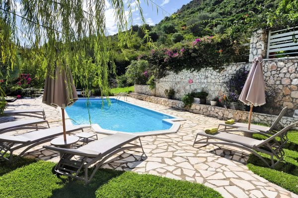 view of the pool of the villa in Katelios - property id 3342
