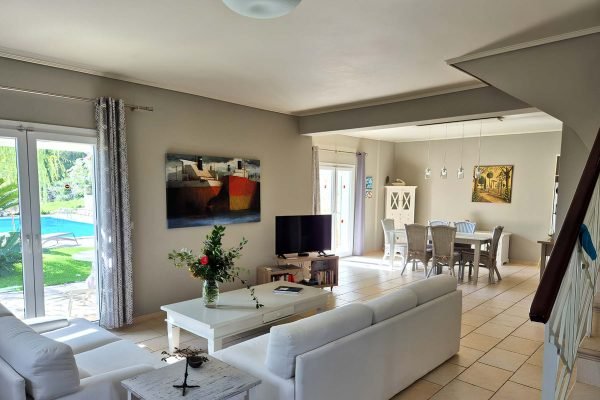 living room of the villa in Katelios - property id 3342