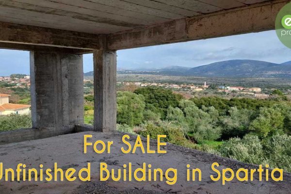 Πωλείται ημιτελές ακίνητο στα Σπαρτιά - Κωδ. Ακινήτου 3037